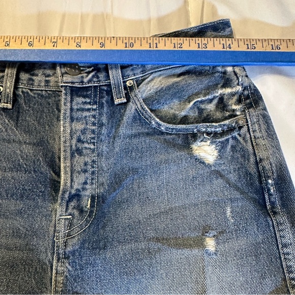 AYR Denim shorts Button fly Raw Hem Size 27 (B3 - Picture 11 of 15